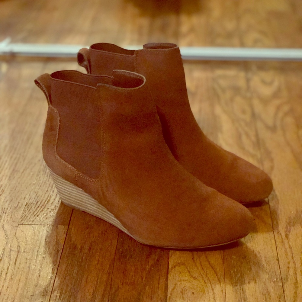 Women’s Booties- Land’s End Wedge Suede Booties